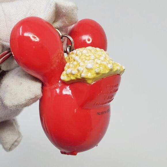 Disney Parks Mickey Mouse Res Balloon Popcorn Bucket Keychain NWT - Picture 9 of 14